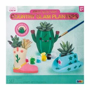 Paint your own 3 Country Glam Planters NIB
